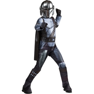 image:imageSTAR WARS The Mandalorian Official Youth Halloween Costume  Padded Jumpsuit with Gloves Detachable Cape Plastic MaskM 810
