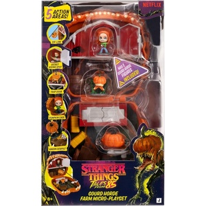 image:imageJazwares Stranger Things Tales from 85 Micro Monster Playset Gourde Horde  Opening Mini Playset with Play Zones and Two 1inch Mini Figures