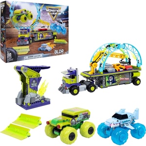 image:imageBLDR Monster Jam Ultimate Stunt Hauler Building Set  Grave Digger and Megalodon  855 Pieces Ages 5 0330
