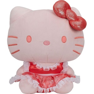 image:imageJazwares Hello Kitty and Friends  12inch Hello Kitty Tonal Sparkle Plush  Fuchsia Edition  Licensed Sanrio Product Ages 6Hello Kitty