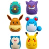 image:imageSquishalongs Pokmon MiniSquish 6Pack Gengar Pikachu Snorlax Eevee Bellibolt Marill Amazon Exclusive