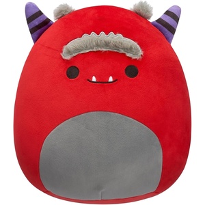 image:imageSquishmallows Original 12in Guerra the Brown Panda Holding Candy Pail  Official Jazwares Halloween Plush MediumSizedBurgundy Monster