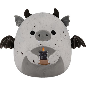 image:imageSquishmallows Original 12in Guerra the Brown Panda Holding Candy Pail  Official Jazwares Halloween Plush MediumSizedGrey Speckled Gargoyle