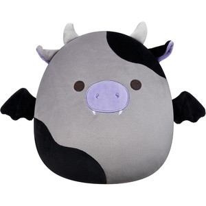 image:imageSquishmallows Original 12in Guerra the Brown Panda Holding Candy Pail  Official Jazwares Halloween Plush MediumSizedGreyBlack Cow Bat