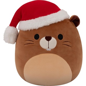 image:imageSquishmallows Original 8in Chip the Beaver with Santa Hat  Official Jazwares Holiday PlushBeaver With Santa Ha