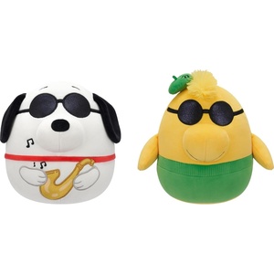 image:imageSquishmallows Original Peanuts 8in Snoopy and Woodstock Jazz Theme 2Pack  Official Jazwares Plush LittleSnoopy  Woodstock Jazz