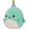image:imageSquishmallows Original 12in Donny the Yellow Koala with Happy Birthday on Belly  Official Jazwares Birthday Plush MediumSizedTeal Shark With Party Hat