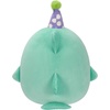 image:imageSquishmallows Original 12in Donny the Yellow Koala with Happy Birthday on Belly  Official Jazwares Birthday Plush MediumSizedTeal Shark With Party Hat