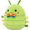 image:imageSquishmallows Original 8in Dewey the Brown Tarantula Spider  Official Jazwares Plush LittleGreen Caterpillar With Rainbow Bowtie