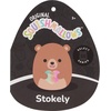 image:imageSquishmallows Original 8in Dill the Shaggy Haired CowBear Holding Rainbow Heart