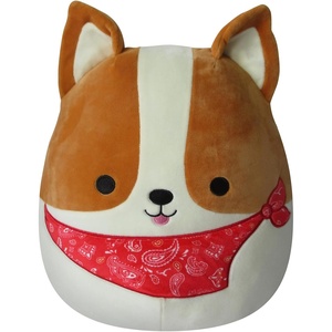image:imageSquishmallows Original 12in Natty the Black Labrador Dog with Festive Red Bandana  Official Jazwares Holiday Plush MediumSizedCorgi With Red Bandana