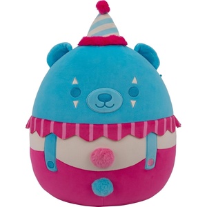 image:imageSquishmallows Original 14in Blubo the Neon Blue Bear in Pink Clown Costume  Official Jazwares Halloween Plush LargeBlue Bear in Pink Clown Costume