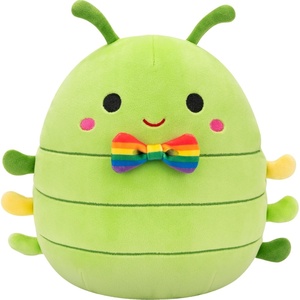 image:imageSquishmallows Original 8in Dewey the Brown Tarantula Spider  Official Jazwares Plush LittleGreen Caterpillar With Rainbow Bowtie