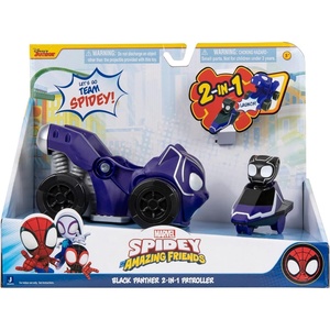 image:imageJazwares Marvels Spidey and His Amazing Friends Jump Attack Vehicle Black Panther  Jump Attack 2in1 Vehicle with Black Panther  Toys Featuring Your Friendly Neighborhood Spideys