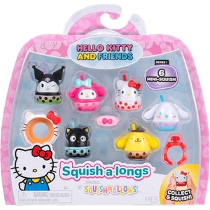 image:imageSquishalongs Hello Kitty and Friends MiniSquish  Accessory 6Pack Chart ToppersBoba